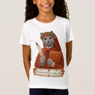 Rysk Blå Dante Alighieri Katt T Shirt