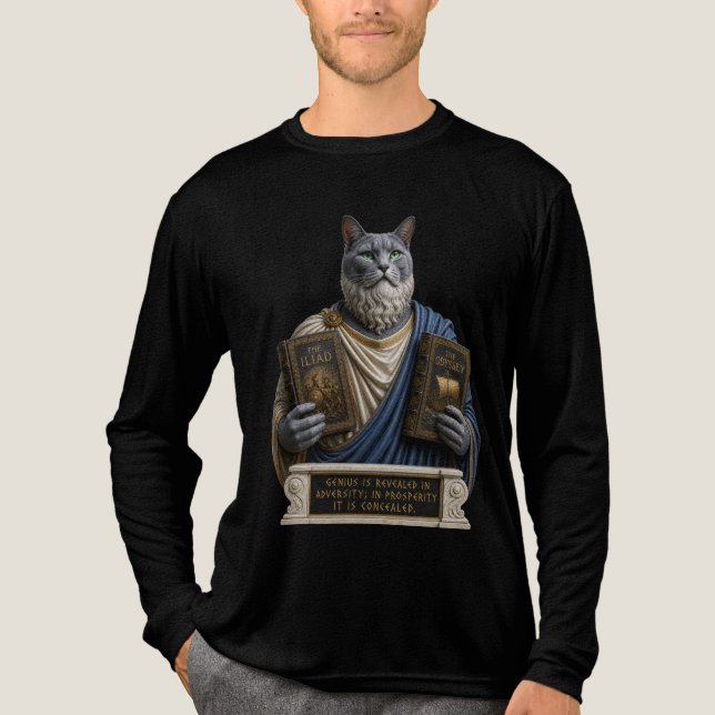 Rysk blå homer katt t shirt (Framsida)