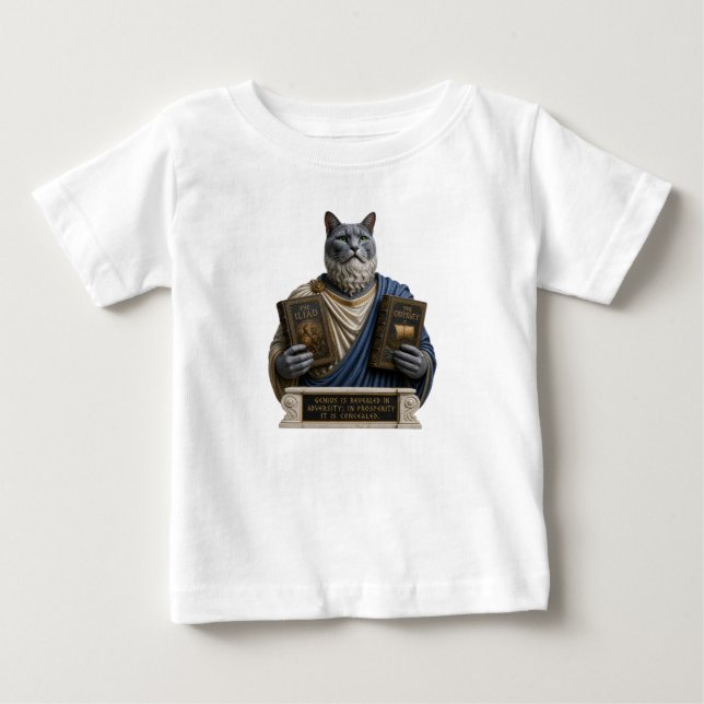Rysk blå homer katt t shirt (Framsida)