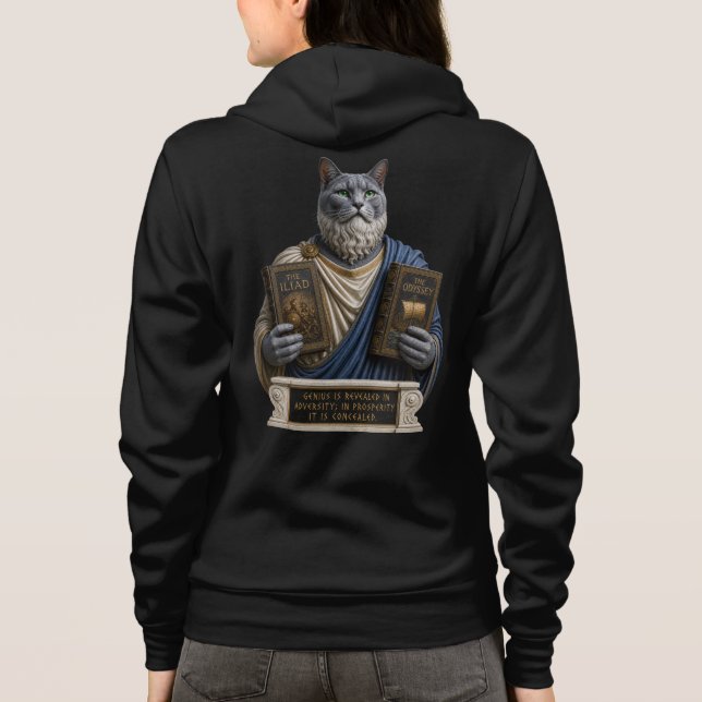 Rysk blå homer katt t shirt (Baksida)