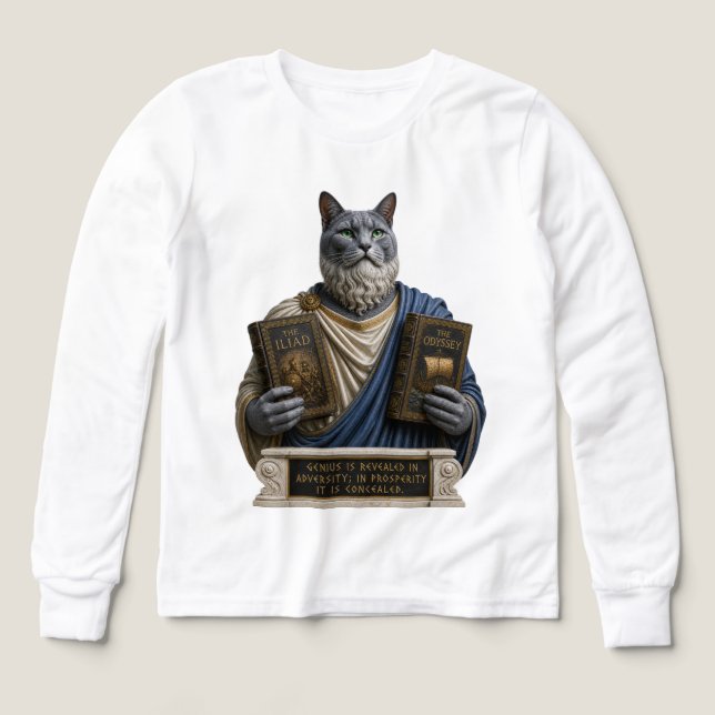 Rysk blå homer katt t shirt (Design framsida)