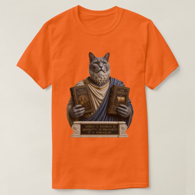 Rysk blå homer katt t shirt (Design framsida)