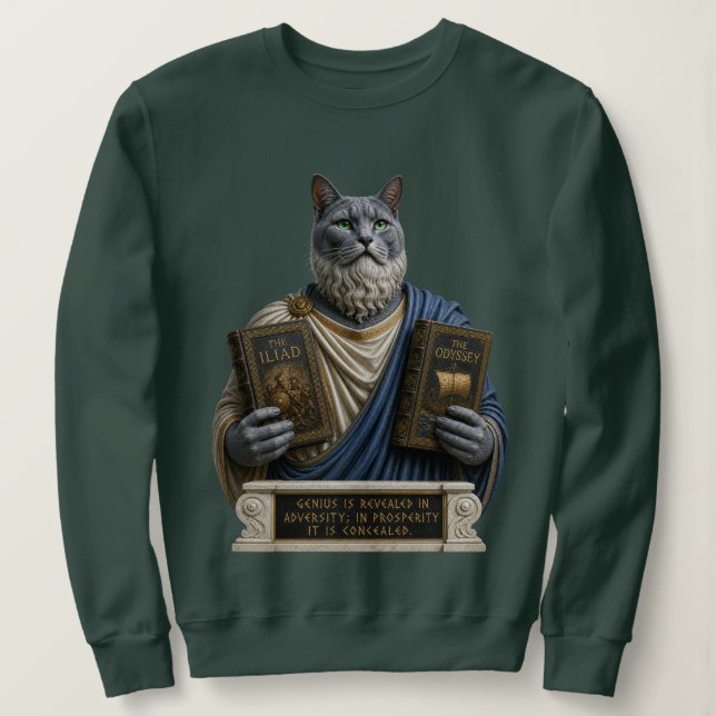 Rysk blå homer katt t shirt (Design framsida)