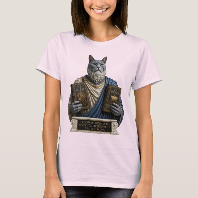 Rysk blå homerkatt t shirt (Framsida)