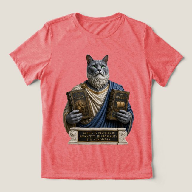 Rysk blå homerkatt t shirt (Design Framsida)