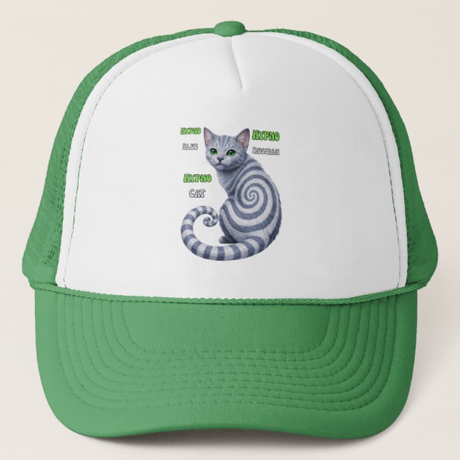Rysk Blå Hypno Katt Keps (Framsida)