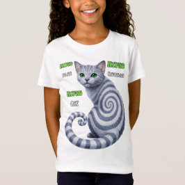 Rysk Blå Hypno Katt T Shirt