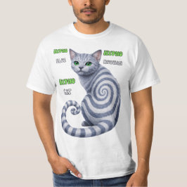 Rysk Blå Hypno Katt T Shirt