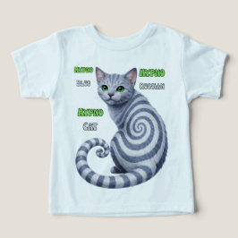 Rysk Blå Hypno Katt T Shirt