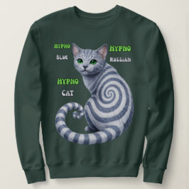Rysk Blå Hypno Katt T Shirt