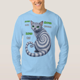 Rysk Blå Hypno Katt T Shirt