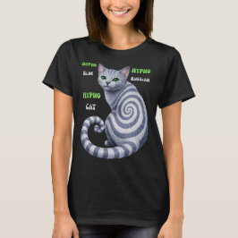Rysk Blå Hypno Katt T Shirt