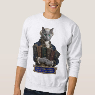 Rysk Blå Immanuel Kant Katt Lång Ärmad Tröja