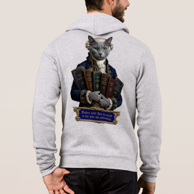 Rysk Blå Immanuel Kant Katt T Shirt (Baksida)
