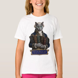 Rysk Blå Immanuel Kant Katt T Shirt