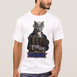 Rysk Blå Immanuel Kant Katt T Shirt