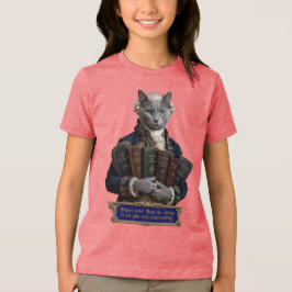 Rysk Blå Immanuel Kant Katt T Shirt