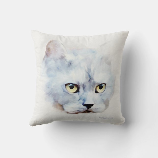 Rysk blå katt kudde (Baksida)