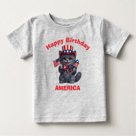 Rysk Blå Kattunge (1h) Patriotisk Barn T-Shirt