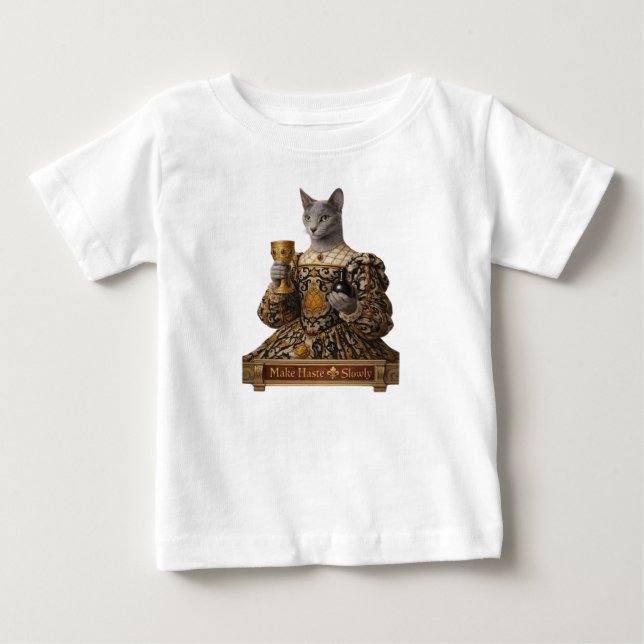 Rysk Blå Lucrezia de Médici Katt T Shirt (Framsida)