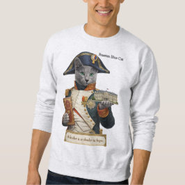 Rysk Blå Napoleon Bonaparte Katt Lång Ärmad Tröja
