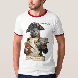 Rysk Blå Napoleon Bonaparte Katt T Shirt
