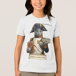 Rysk Blå Napoleon Bonaparte Katt T Shirt