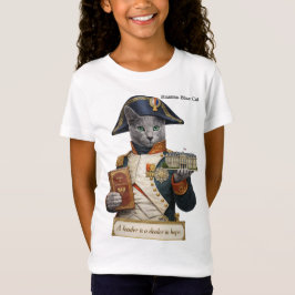 Rysk Blå Napoleon Bonaparte Katt T Shirt
