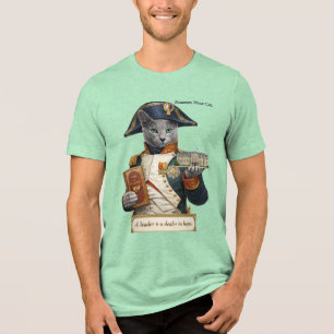Rysk Blå Napoleon Bonaparte Katt T Shirt