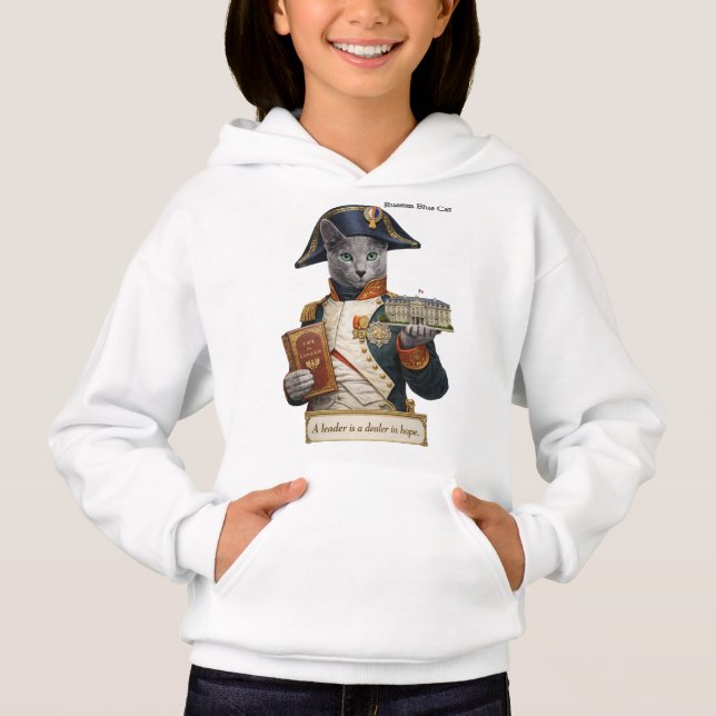 Rysk Blå Napoleon Bonaparte Katt T Shirt (Framsida)