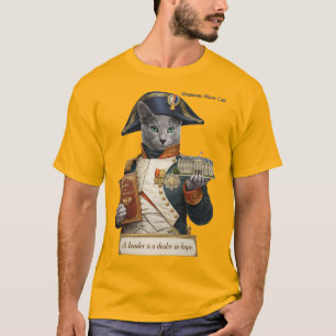 Rysk Blå Napoleon Bonaparte Katt T Shirt