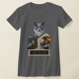 Rysk Blå Plato Katt T Shirt