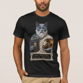 Rysk Blå Plato Katt T Shirt