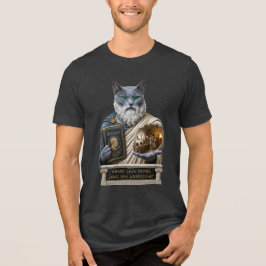 Rysk Blå Plato Katt T Shirt
