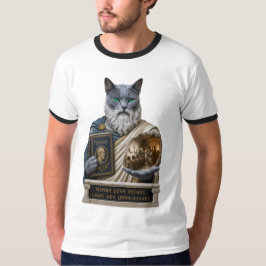 Rysk Blå Plato Katt T Shirt
