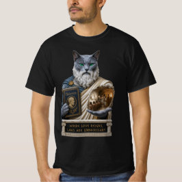 Rysk Blå Plato Katt T Shirt