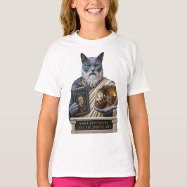 Rysk Blå Plato Katt T Shirt