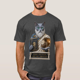 Rysk Blå Plato Katt T Shirt