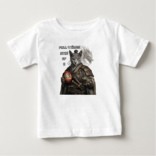 Rysk Blå Samurajkatt T Shirt