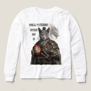 Rysk Blå Samurajkatt T Shirt