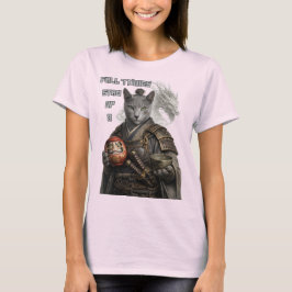 Rysk Blå Samurajkatt T Shirt