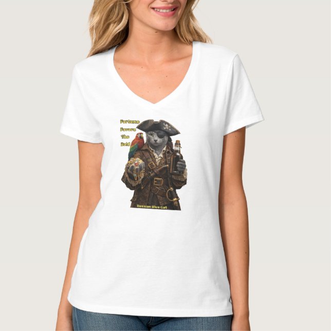 Rysk Blå Sjörovskatt – Lycka Gunstar De Modiga T Shirt (Framsida)