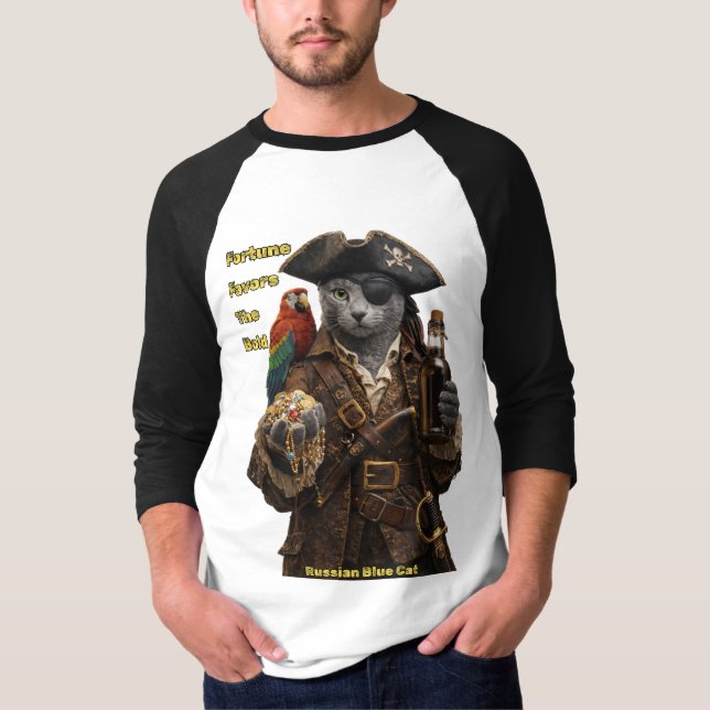 Rysk Blå Sjörovskatt – Lycka Gunstar De Modiga T Shirt (Framsida)