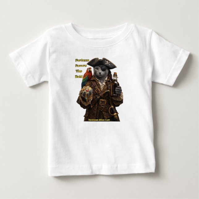 Rysk Blå Sjörovskatt – Lycka Gunstar De Modiga T Shirt (Framsida)