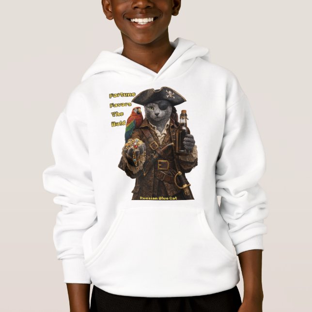 Rysk Blå Sjörovskatt – Lycka Gunstar De Modiga T Shirt (Framsida)
