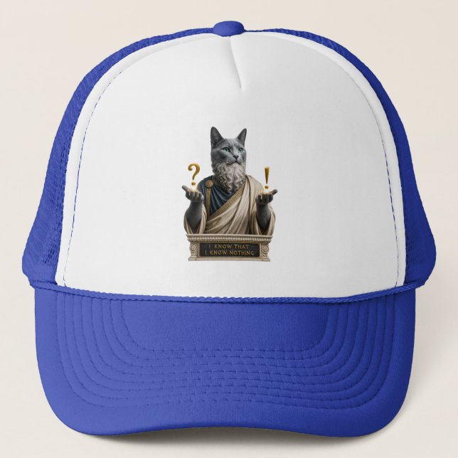 Rysk Blå Socrates Katt Keps (Framsida)
