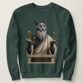 Rysk Blå Socrates Katt T Shirt