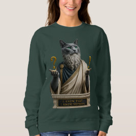 Rysk Blå Socrates Katt T Shirt