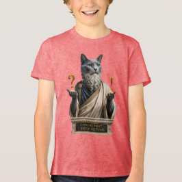 Rysk Blå Socrates Katt T Shirt