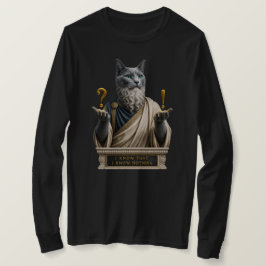 Rysk Blå Socrates Katt T Shirt